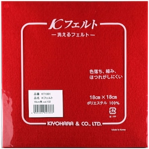 KIYOHARA�b�􂦂�t�F���g 1�����i132�E��18cm�~�c18cm�~����1mm�j�bKT1001132