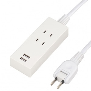 ���U���b�X�}�[�g�^�b�v�i2��+USB2�|�[�g 2.5m�j�z���C�g�bY024025WH2U