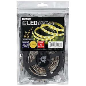 ���U���bUSB LED�e�[�v���C�g(�C�G���[) 1m�bTPL011YE