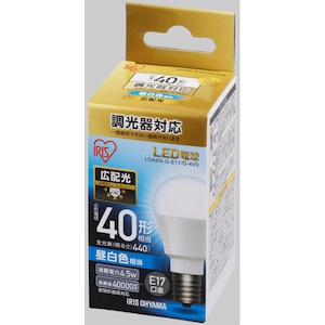 �A�C���X�I�[���}�bLED�d�� ���`�d���` 40W�`����/440lm�i�����F�����j�y������Ή��z�y�P�z�bLDA5N-G-E17/D-4V3