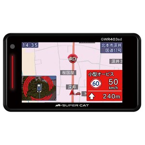 ユピテル|レーダー探知機<br>GPS・タッチパネル搭載|GWR403SD ユピテル|レーダー探知機<br>GPS・タッチパネル搭載|GWR403SD