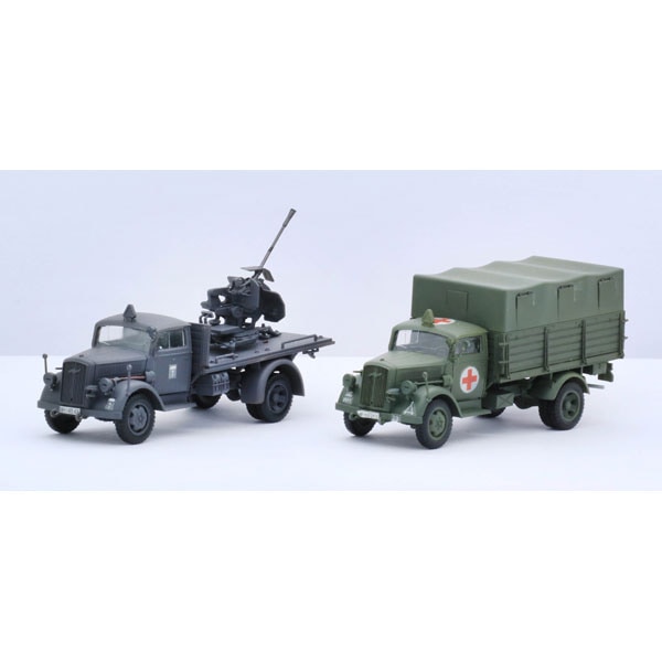 1/72 ミリタリーシリーズNo.21 ドイツ軍 3tトラック(迷彩塗装
