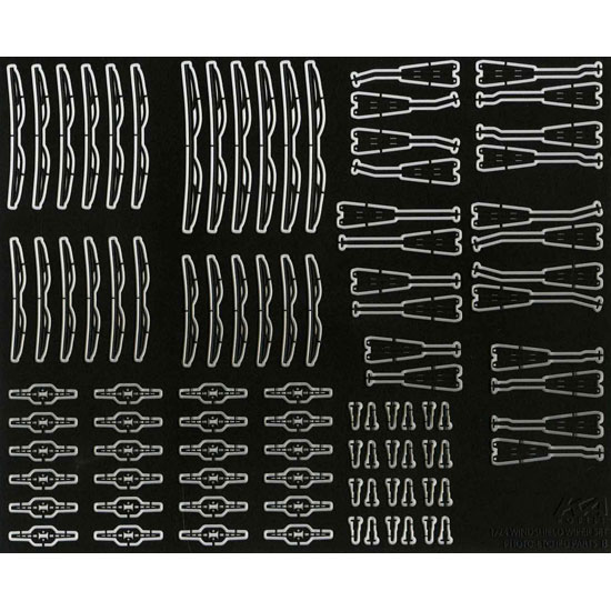 ブッチページ 1/24キット用 ウィンドシールドワイパー タイプB(黒塗装/KAエッチング