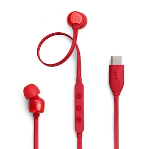 JBL｜マイク＆コントローラー搭載USB Type-C接続イヤホン(レッド)｜JBLT310CRED