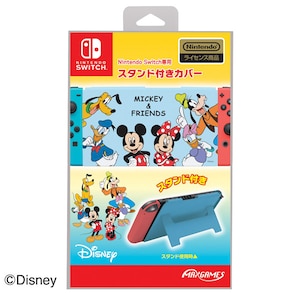 マックスゲームズ/PGA|【Switch】Nintendo Switch専用スタンド付きカバー ミッキー&フレンズ|HACH-01MKF マックスゲームズ/PGA|【Switch】Nintendo Switch専用スタンド付きカバー ミッキー&フレンズ|HACH-01MKF
