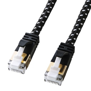 �T�����T�v���C�b�ߐ܂�h�~ �J�e�S��7 �׌a���b�V��LAN�P�[�u�� �X�^���_�[�h�P�[�u���^�C�v�i�u���b�N���z���C�g�E1m�j�bKB-T7ME-01BKW