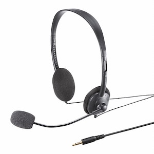 サンワサプライ｜4極対応ヘッドセット｜MM-HS408BK