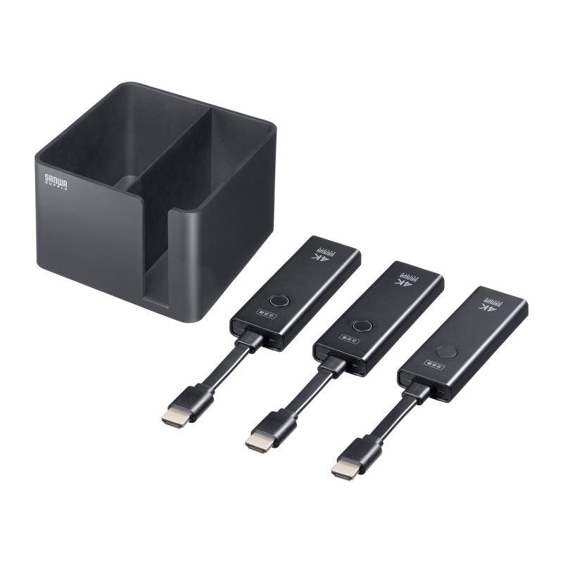 4K対応ワイヤレスHDMIエクステンダー（HDMI送信機2台・収納BOXセット