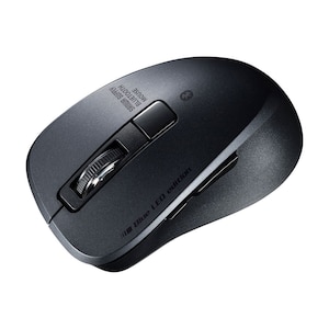 �T�����T�v���C�b�É�Bluetooth 5.0 �u���[LED�}�E�X�i5�{�^���E�u���b�N�j�bMA-BTBL155BK