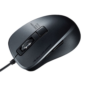�T�����T�v���C�b�L��Type-C�u���[LED�}�E�X�i5�{�^���E�É��^�C�v�j�bMA-BLC156BK