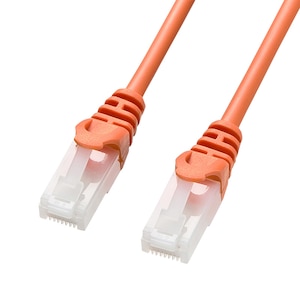 �T�����T�v���C�b�c���܂�h�~CAT5eLAN�P�[�u���i15m�E�I�����W�j�bLA-Y5TS-15D