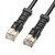 �T�����T�v���C�b4�����Œ�CAT6A STP LAN�P�[�u���i�u���b�N�E0.2m�j�bKB-T6ASYL-002BK
