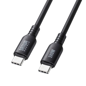 �T�����T�v���C�bUSB2.0 Type-C �V���R���P�[�u���iPD240W�E0.5m�E�u���b�N�j�bKU-CCPES05BK