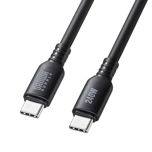 �T�����T�v���C�bUSB2.0 Type-C �V���R���P�[�u���iPD240W�E2m�E�u���b�N�j�bKU-CCPES20BK