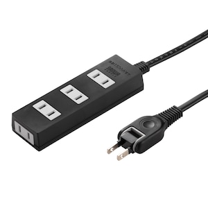 サンワサプライ｜火災予防タップ 4個口 2m（ブラック）｜TAP-TSH42BKN2
