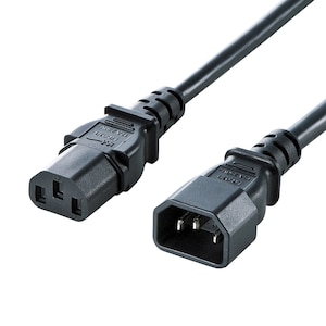 �T�����T�v���C�b�d���R�[�h 12A 250V�i3P�E1.8m�E�u���b�N�j�bAPW12-C14C13250-18