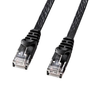 �T�����T�v���C�b�c���܂�h�~ �J�e�S��6 �t���b�gLAN�P�[�u���i5m�E�u���b�N�j�bLA-FL6-05BK