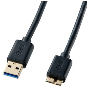�T�����T�v���C�bUSB3.0�Ή��}�C�N���P�[�u���iUSB IF�F�؃^�C�v�E�u���b�N�E0.5m�j�bKU30-AMC05BK