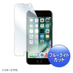 �T�����T�v���C�biPhone 8/ 7�p �u���[���C�g�J�b�g�t���ی�t�B���� �w�䔽�˖h�~�bPDA-FIP64BCAR