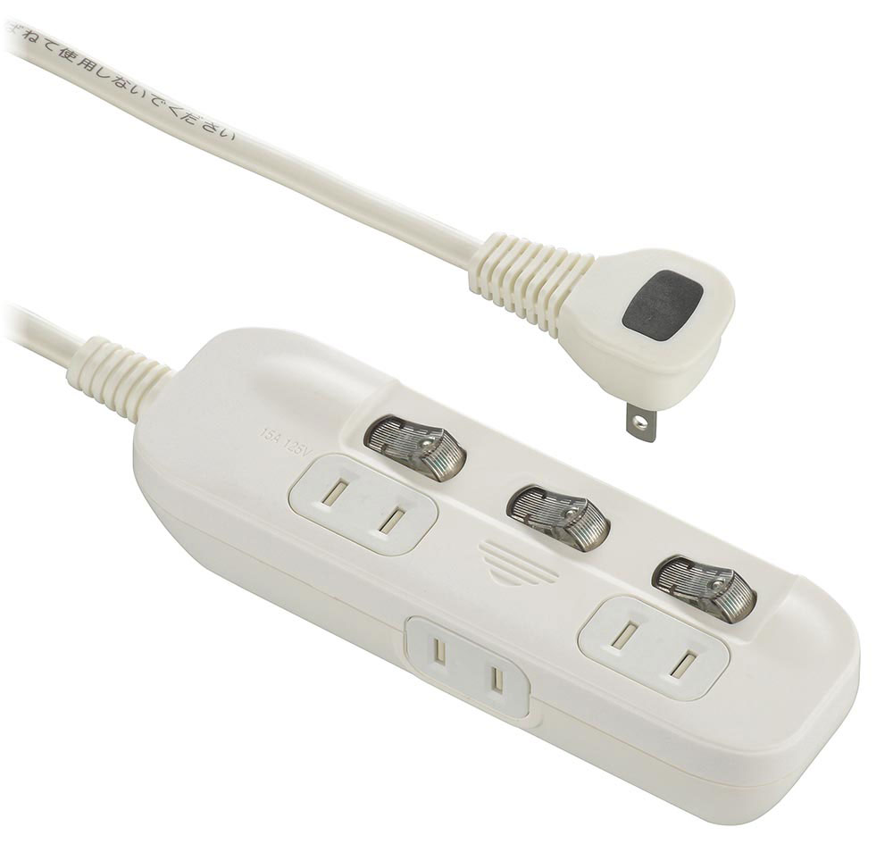 (未使用･未開封品)　個別スイッチ付 交互コンセント 3個口/2m） 00-2243 HS-TSP32A2-W df5ndr3 3個口タップ 集中スイッチ付き 3m｜HS-TP33SW22 00-1682｜通販
