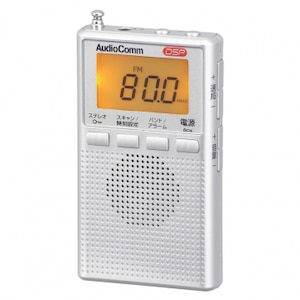 �I�[���b���C�hFM/AM�@�|�P�b�g���W�I(�V���o�[)�bRAD-P300S-S(03-0977)