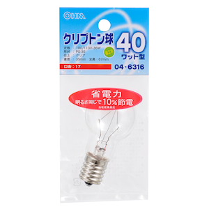 �I�[���b�~�j�N���v�g���� 40W�` E17 �N���A�bLB-PS3740K-C