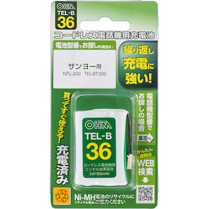 �I�[���b�[�d���j�b�P�����f�d�r 800mAh�bTEL-B36
