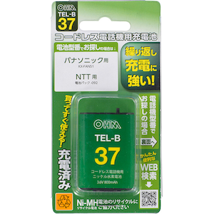 �I�[���b�[�d���j�b�P�����f�d�r 800mAh�bTEL-B37