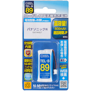 �I�[���b�[�d���j�b�P�����f�d�r 800mAh�bTEL-B89