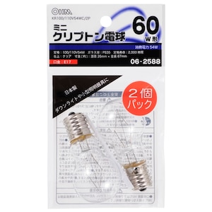 �I�[���b�~�j�N���v�g���� 60W�` E17 �N���A�y2�Z�b�g�z�bKR100/110V54WC/2P