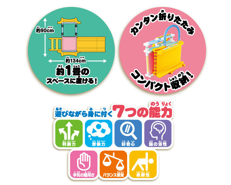 アンパンマン コンパクトに置けてカンタンにたためる！3STEPジャングル 
