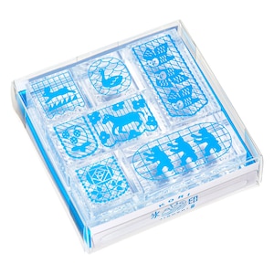 キングジム｜透明スタンプ「氷印」 フラッグセット（6個セット）｜CLSS-001