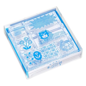 キングジム｜透明スタンプ「氷印」 ドットセット（6個セット）｜CLSS-002