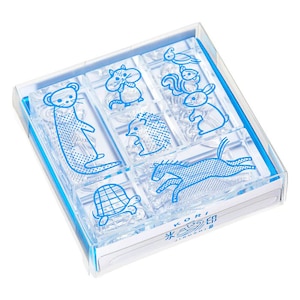 キングジム｜透明スタンプ「氷印」 ドウブツセット（6個セット）｜CLSS-006