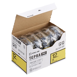 �L���O�W���b�e�v��PRO�E�G�R�p�b�N �J���[���x�� �p�X�e���i���j�^������ 12mm 5�p�b�N�bSC12Y-5P