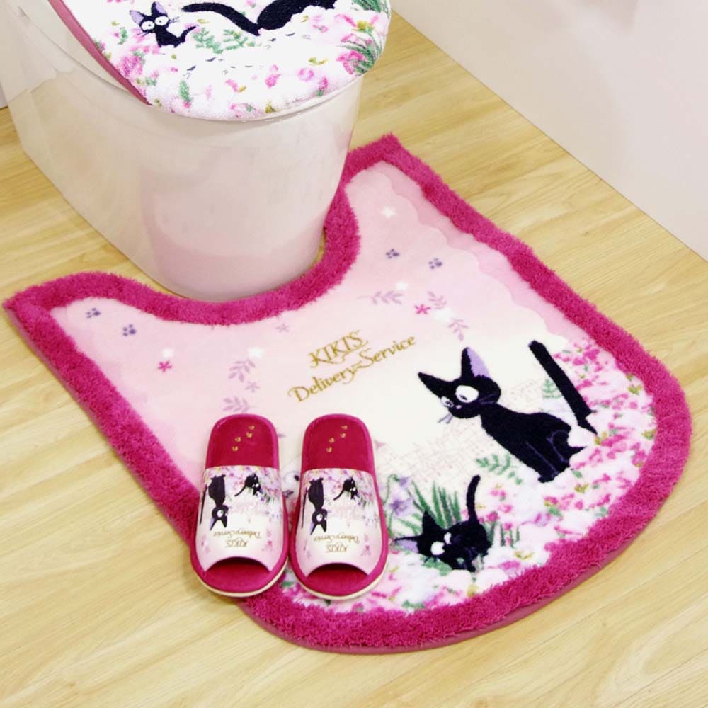 魔女の宅急便 トワイライトジジロングトイレマット(ピンク・78×60cm