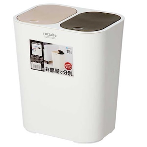 アスベル｜分別くず入れ 角型 15L (ホワイト)｜ﾙｸﾚ-ﾙﾌﾞﾝﾍﾞﾂｸｽﾞｲﾚWH