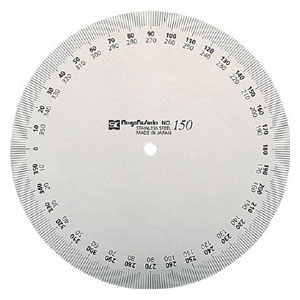 みる シンワ測定 プロトラクター No.300 シルバーφ210 竿目盛30cm