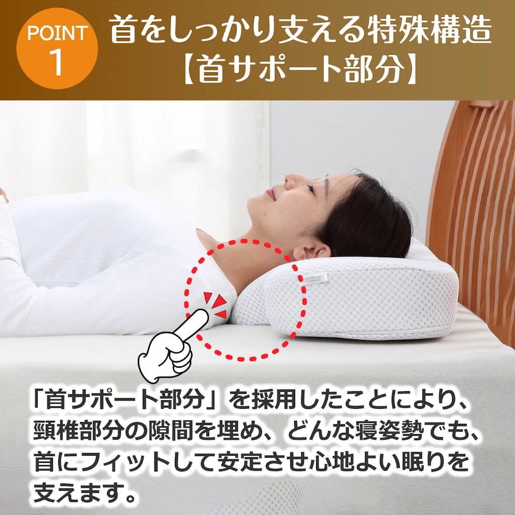 bright 枕 西川 睡眠Labo ヘルシーピロー Dots 京都西川 - QVC.jp