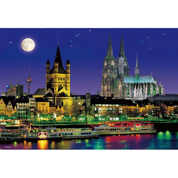 美の風景 月夜のケルン大聖堂 世界最小1000マイクロピース