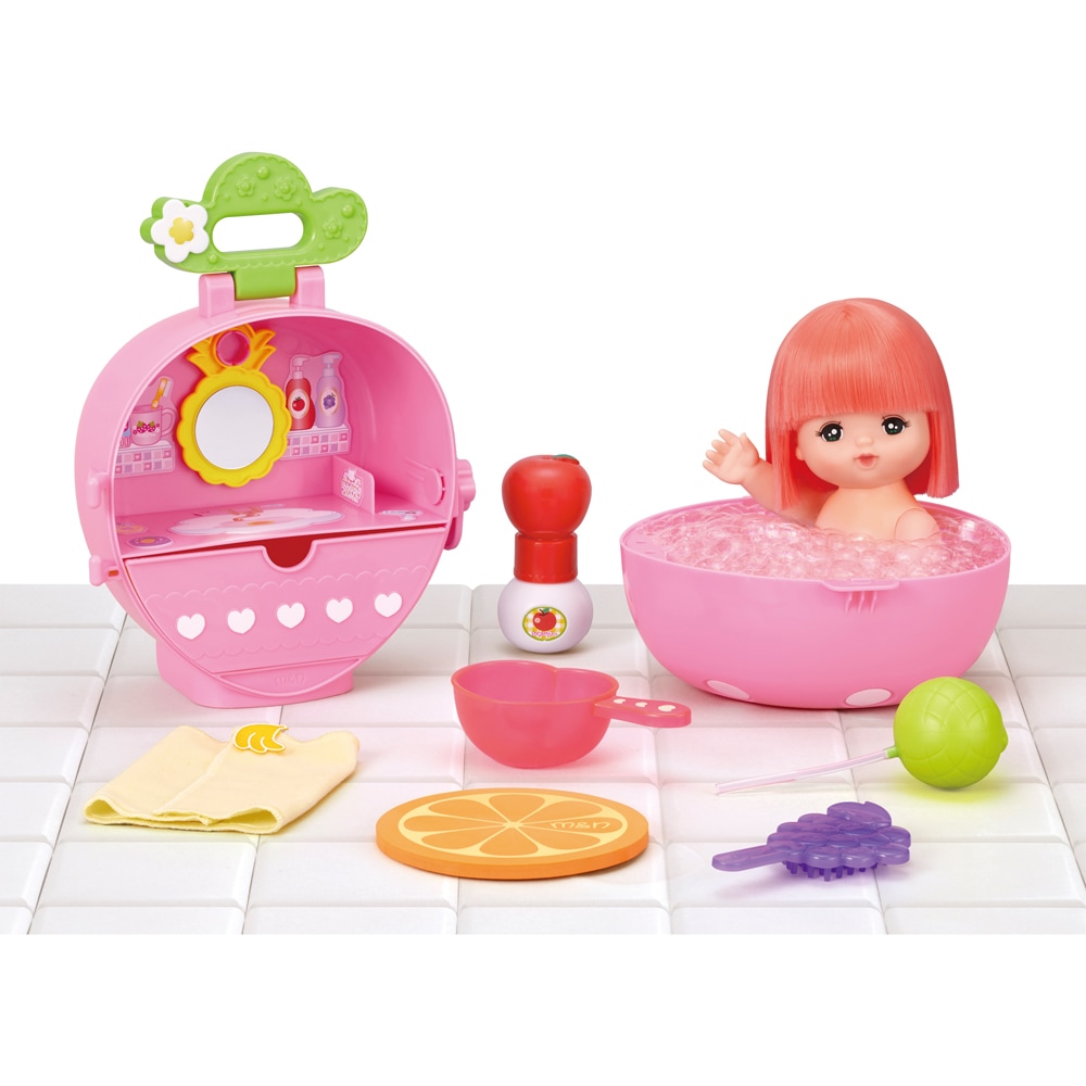 メルちゃん フルーツだいすき いちごのおふろセット bath バス