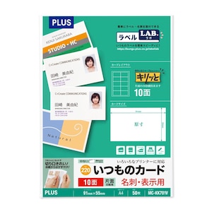 �v���X�b�����̃J�[�h �u�L�����ƕЖʁv ���h�E�\���p�m���ʎ�/A4/10��/50���n�i�z���C�g�j�bMC-KK701V(46587)