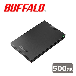 バッファロー｜BUFFALO｜USB3.1(Gen.1)/3.0対応 ポータブルハードディスク 500GB ブラック｜HD-PCG500U3-BA