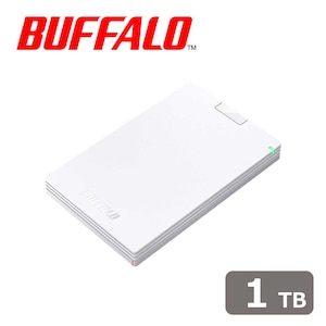 バッファロー｜BUFFALO｜USB3.1(Gen.1)/3.0対応 ポータブルハードディスク 1TB ホワイト｜HD-PCG1.0U3-BWA