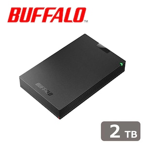 バッファロー｜BUFFALO｜USB3.1(Gen.1)/3.0対応 ポータブルハードディスク 2TB ブラック｜HD-PCG2.0U3-GBA