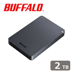 バッファロー｜BUFFALO｜USB3.1（Gen1）/3.0対応 ポータブルハードディスク 2TB（ブラック）｜HD-PGF2.0U3-BBKA