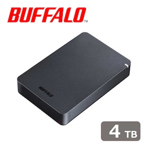 バッファロー｜BUFFALO｜USB3.1（Gen1）/3.0対応 ポータブルハードディスク 4TB（ブラック）｜HD-PGF4.0U3-GBKA