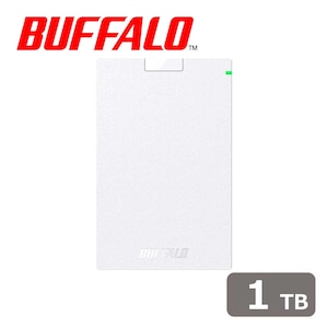 バッファロー｜BUFFALO｜USB3.2（Gen1）/USB3.1（Gen1）/3.0/2.0対応 ポータブルハードディスク 1TB（ホワイト）｜HD-PGAC1U3-WA