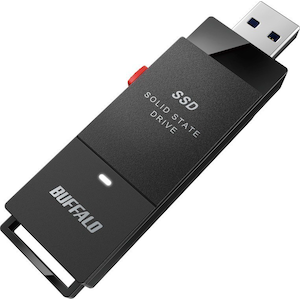 バッファロー｜BUFFALO｜USB 3.2(Gen 1)対応 ポータブルSSD 1.0TB｜SSD-PUT1.0U3-BKC