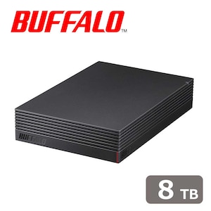 バッファロー｜BUFFALO｜USB 3.2(Gen1)対応 外付けハードディスク 8TB｜HD-EDS8U3-BE